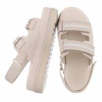 Damen Keilsandaletten - beige