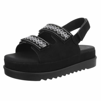Damen Keilsandaletten - black