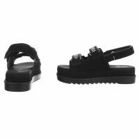 Damen Keilsandaletten - black