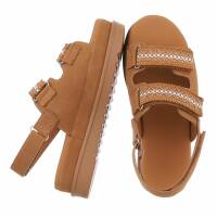 Damen Keilsandaletten - camel