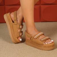 Damen Keilsandaletten - camel