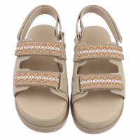 Damen Keilsandaletten - khaki