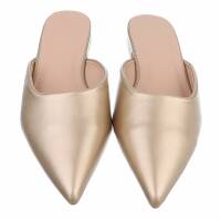 Damen Flache Sandalen - gold