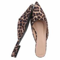 Damen Flache Sandalen - leopard