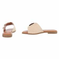 Damen Flache Sandalen - beige