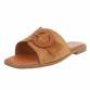 Damen Flache Sandalen - camel