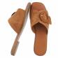 Damen Flache Sandalen - camel