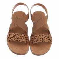 Damen Flache Sandalen - leopard