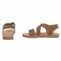 Damen Flache Sandalen - leopard