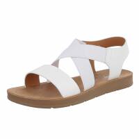 Damen Flache Sandalen - white