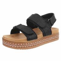 Damen Keilsandaletten - black