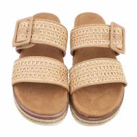 Damen Keilsandaletten - beige