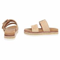 Damen Keilsandaletten - beige