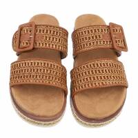 Damen Keilsandaletten - camel