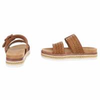 Damen Keilsandaletten - camel