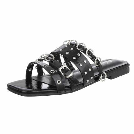 Damen Flache Sandalen - black