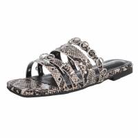 Damen Flache Sandalen - snake