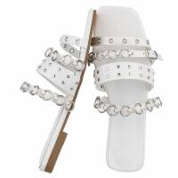 Damen Flache Sandalen - white