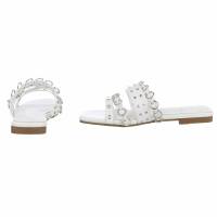Damen Flache Sandalen - white