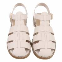Damen Flache Sandalen - beige