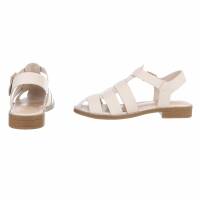 Damen Flache Sandalen - beige