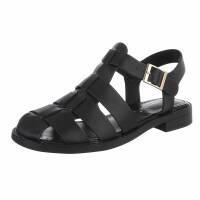 Damen Flache Sandalen - black