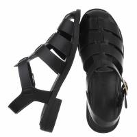 Damen Flache Sandalen - black
