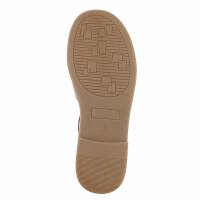 Damen Flache Sandalen - camel