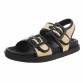 Damen Flache Sandalen - beige