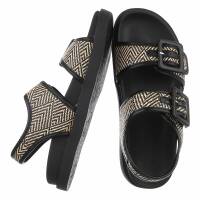 Damen Flache Sandalen - black