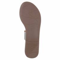 Damen Flache Sandalen - silver
