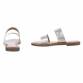Damen Flache Sandalen - silver