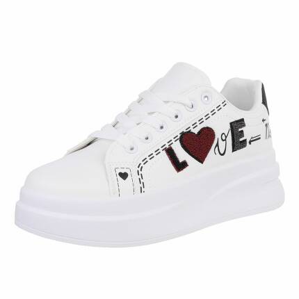 Damen Low-Sneakers - whiteblack