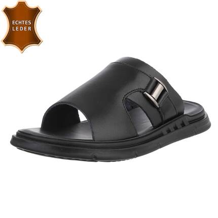 Leder Herren Sandalen - black