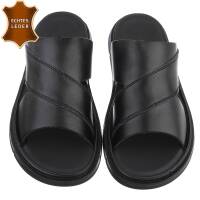 Leder Herren Sandalen - black