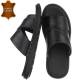 Leder Herren Sandalen - black