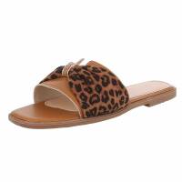 Damen Flache Sandalen - camel