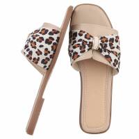 Damen Flache Sandalen - khaki