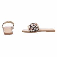 Damen Flache Sandalen - khaki