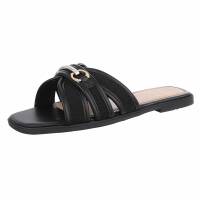 Damen Flache Sandalen - black
