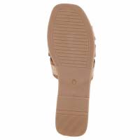 Damen Flache Sandalen - camel