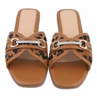 Damen Flache Sandalen - leopard
