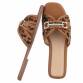 Damen Flache Sandalen - leopard