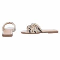 Damen Flache Sandalen - zebra