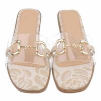 Damen Flache Sandalen - beige