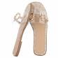 Damen Flache Sandalen - beige