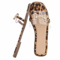 Damen Flache Sandalen - leopard
