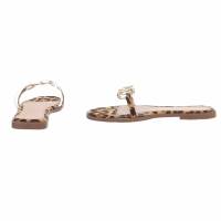 Damen Flache Sandalen - leopard