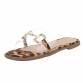 Damen Flache Sandalen - leopard