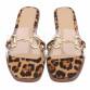 Damen Flache Sandalen - leopard